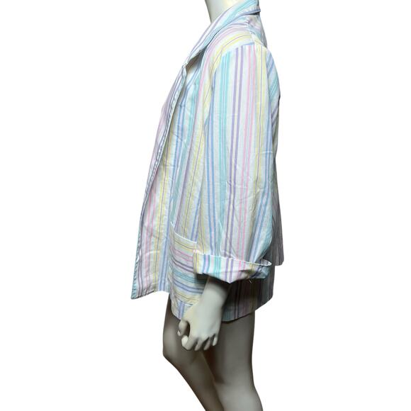 Dante Original Striped Pastel Blazer - Size 40 (Made in USA) - Picture 7 of 9